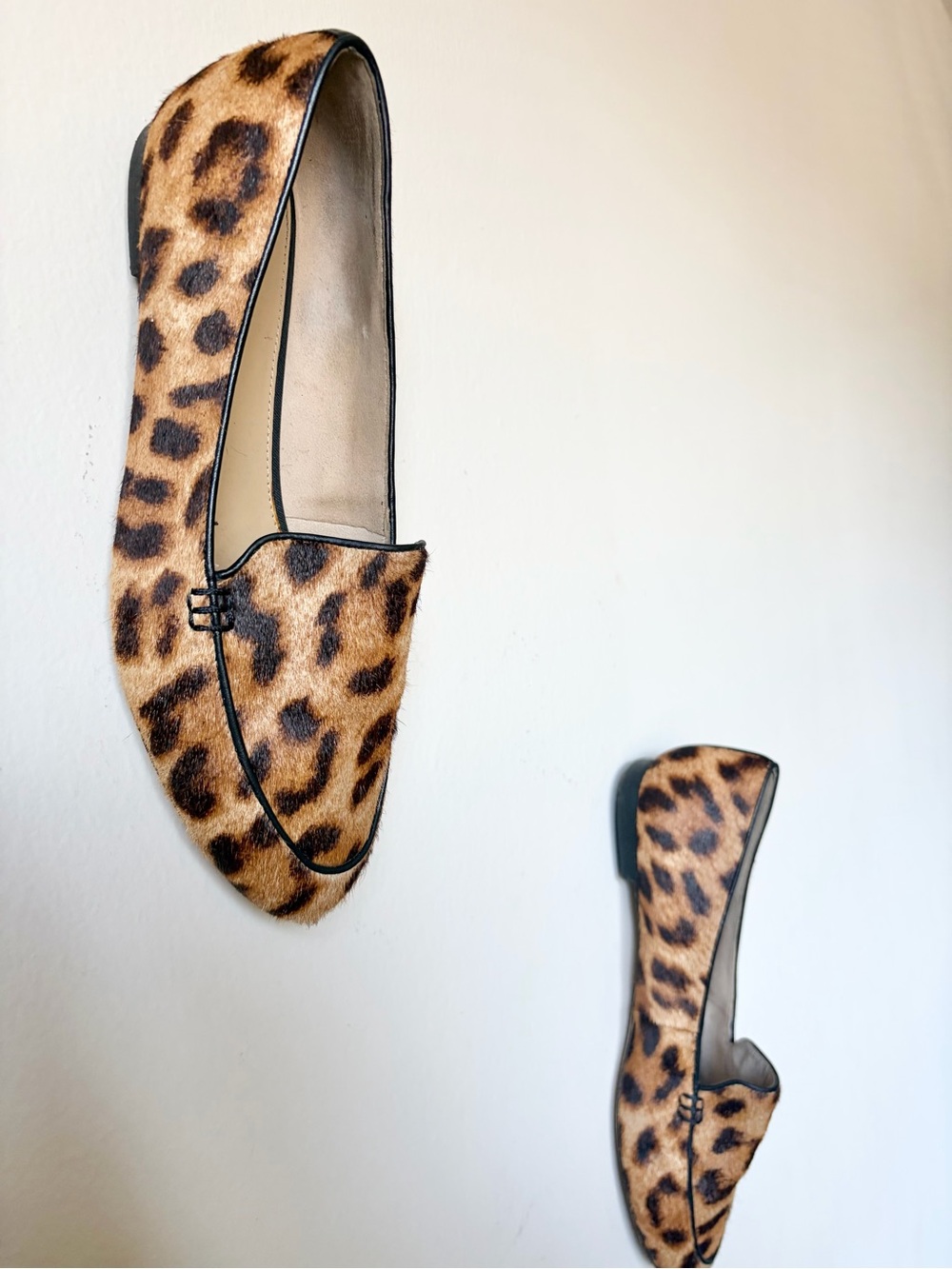 Talbots Leopard Print Faux Fur Slip-On Loafers - Brown & Black